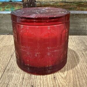 HomeWorx Harry Slatkin Woodland Cranberry 3-Wick Ruby Red  Glass Candle 14 oz.